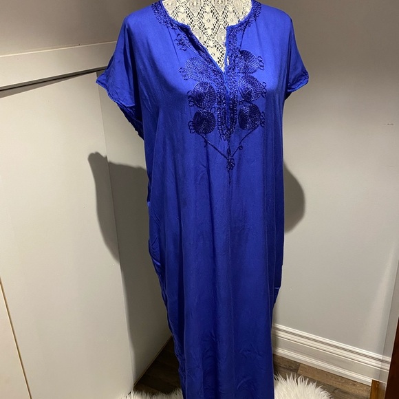 Authentic Moroccan Kaftan S/M blue - Picture 1 of 2